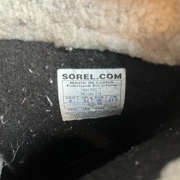 Sorel 1964 PAC Waterproof Women’s Black and White Houndstooth Winter Boot Size 5 - Picture 7 of 7